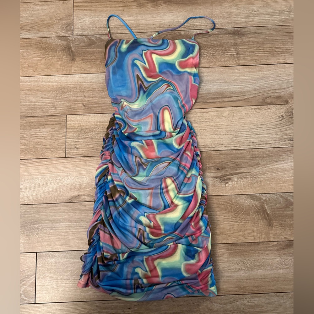 Privy Multicolor Swirl Dress